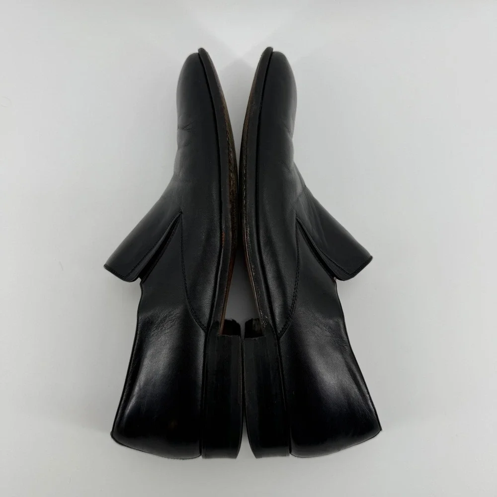Magnanni Mens Black Leather Slip On Loafers Made in Spain US 